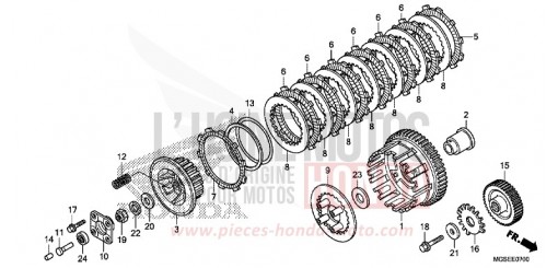 EMBRAYAGE (NC700S/SA) NC700SAC de 2012